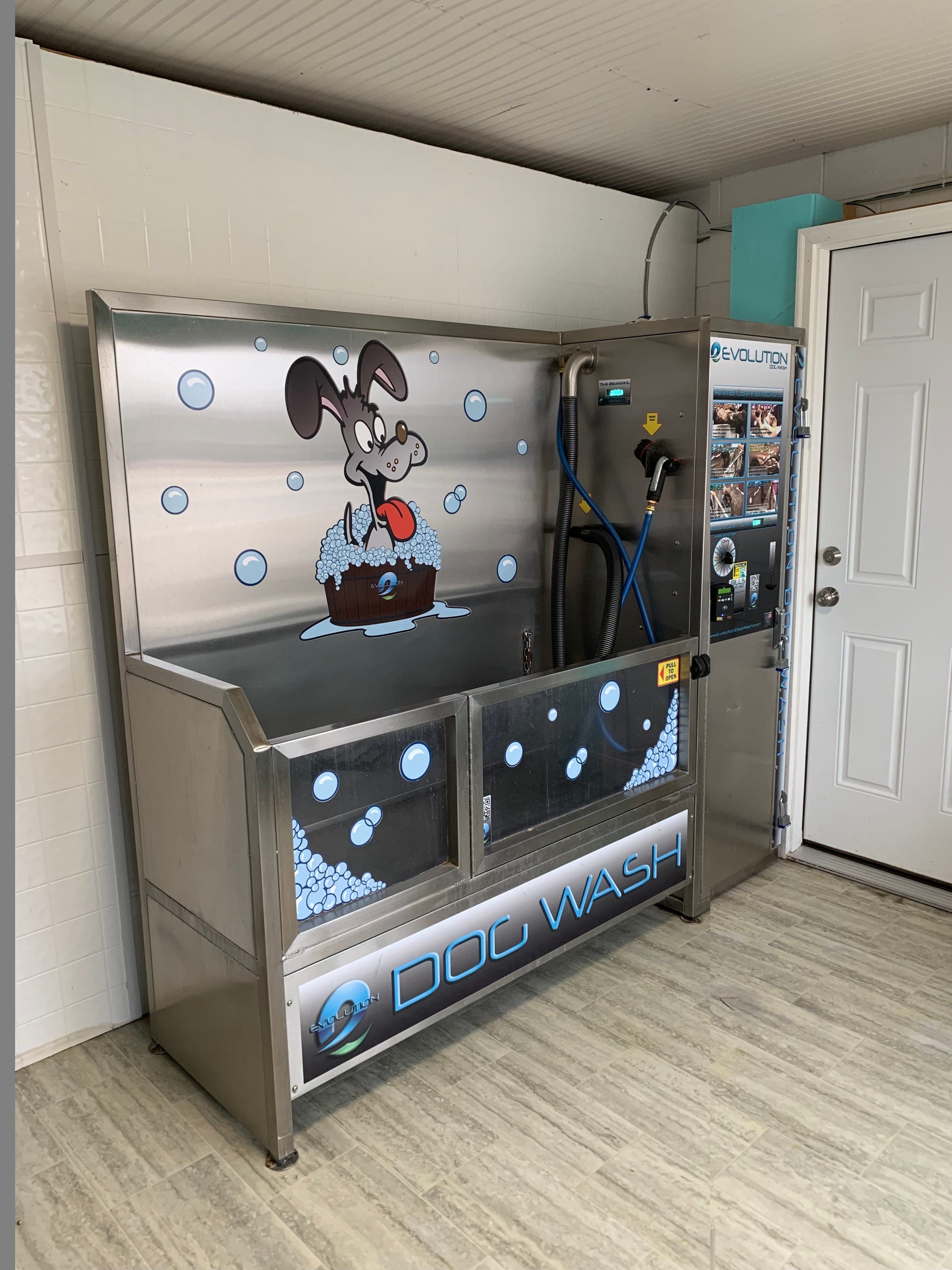 Self-serve dog wash station